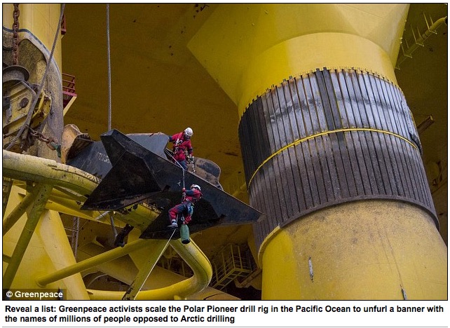 Shell sues to boot Greenpeace activists who climbed aboard oil rig ...